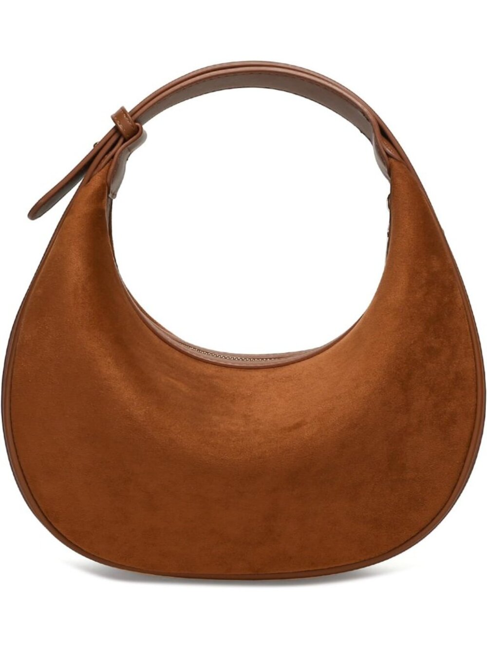 Chic Small Suede Crescent Hobo Crossbody Bag for Women - Stylish & Versatile